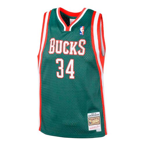 CAMISETA MITCHELL & NESS NBA DARK JERSEY BUCKS 2013 GIANNIS ANTETOKOUNMPO - MILWAUKEE BUCKS HOMBRE