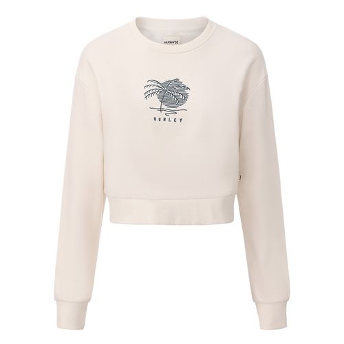 BUZO HURLEY PALM HORIZON CROPPED CREWNECK MUJER