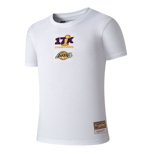 REMERA MITCHELL & NESS CHAMPS CREW LOS ANGELES LAKERS HOMBRE