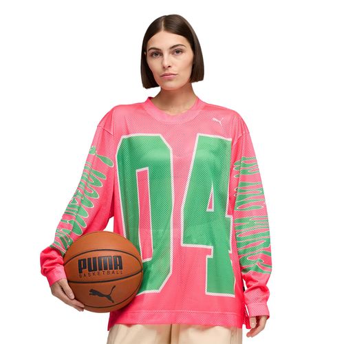 REMERA PUMA FLAU JAE LS OVERSIZED MUJER