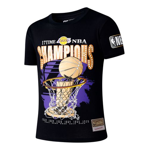 REMERA MITCHELL & NESS CHAMPS CREW LOS ANGELES LAKERS HOMBRE
